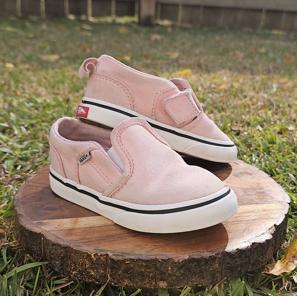 Vans Kids Pink Slip-On Sneakers